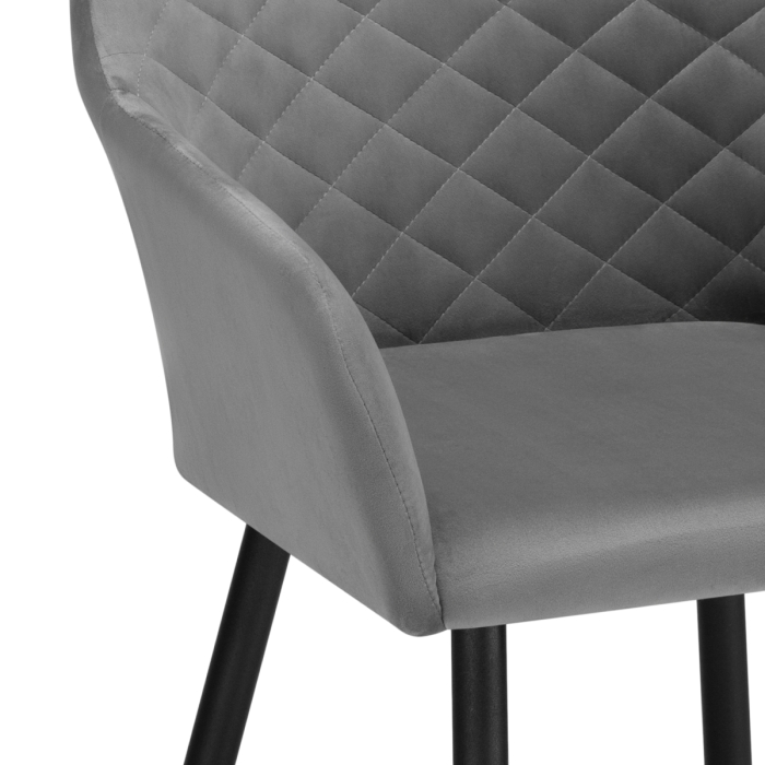 Стул на металлокаркасе Стив темно-серый / черный