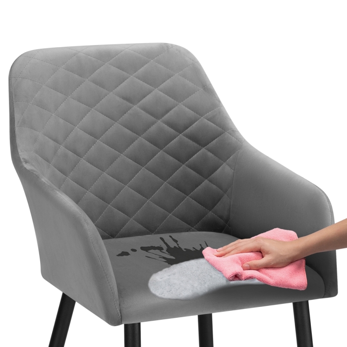 Стул на металлокаркасе Стив темно-серый / черный