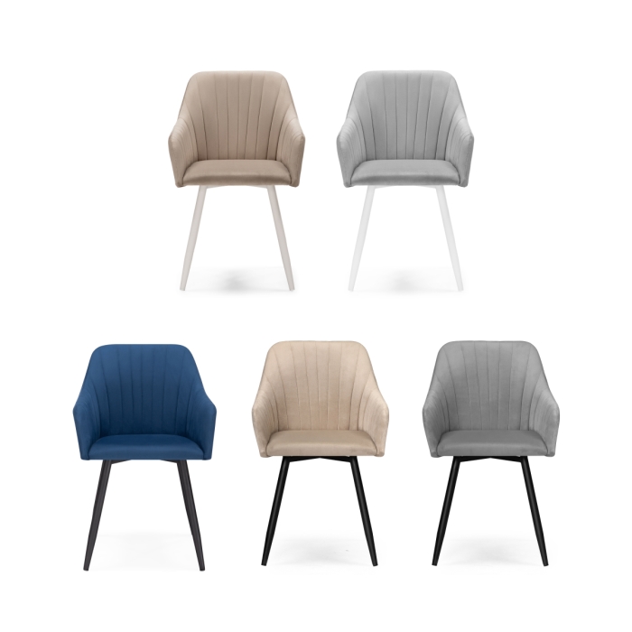 Стул на металлокаркасе Слэм крутящееся бежевое / черное