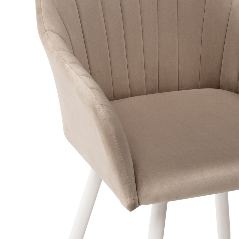 Кресло Слэм крутящееся бежевое / белое