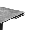 Керамический стол Марвин 160(220)х90х76 серый глянец / черный