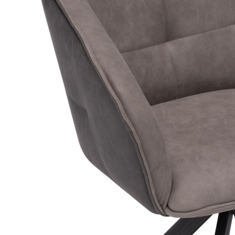 Кресло Дарк крутящееся серое / графит / черное