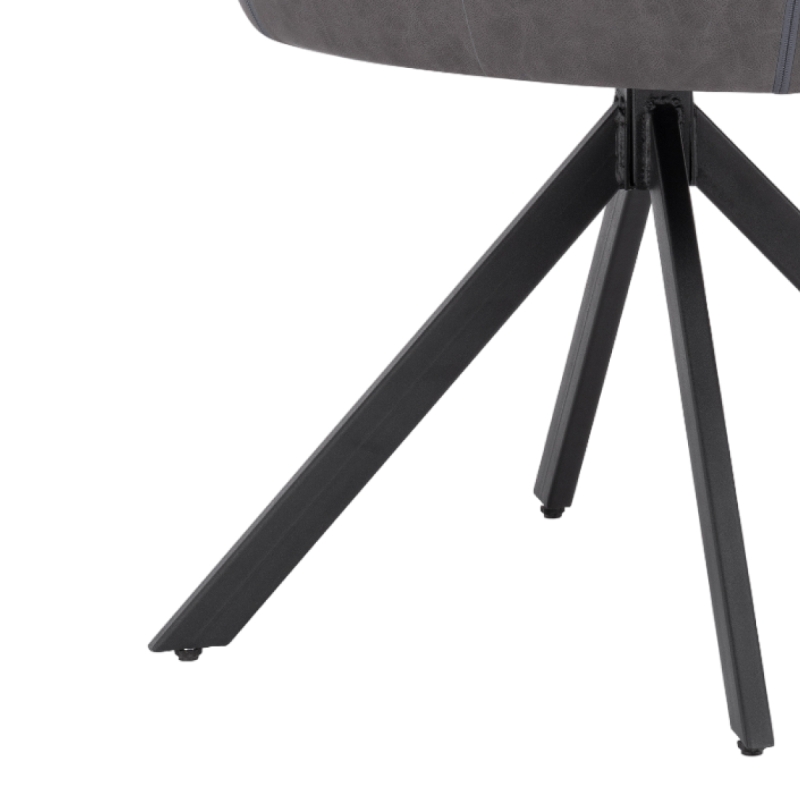 Кресло Дарк крутящееся серое / графит / черное