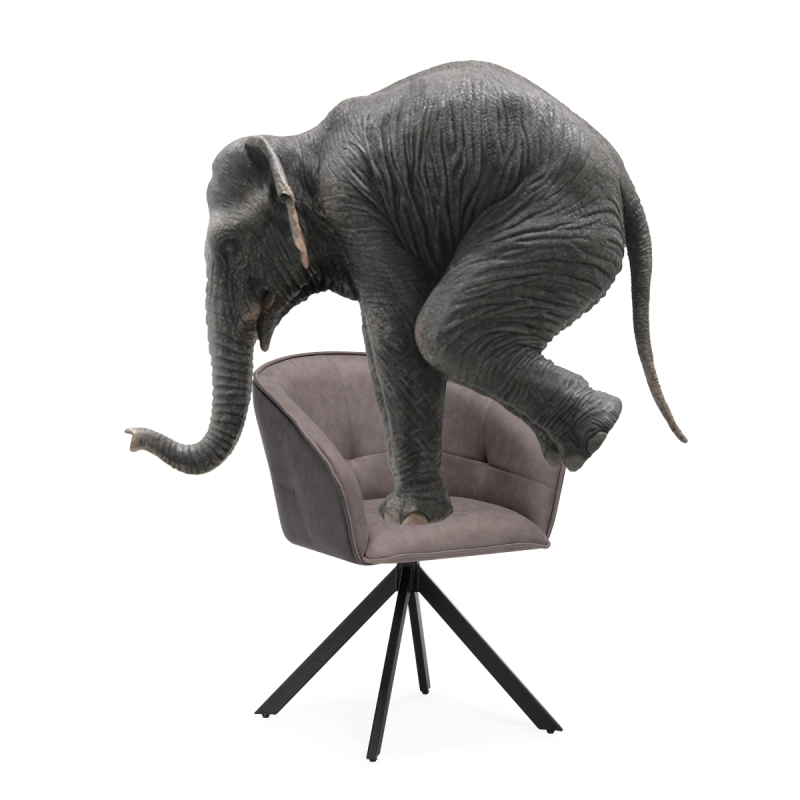 Кресло Дарк крутящееся серое / графит / черное