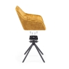 Кресло Дакота крутящееся желтое / черное