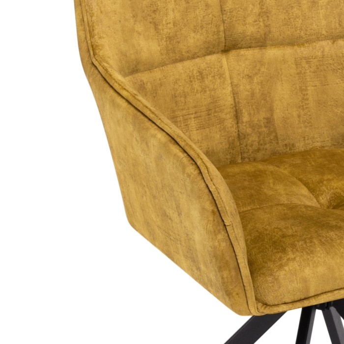 Кресло Дакота крутящееся желтое / черное