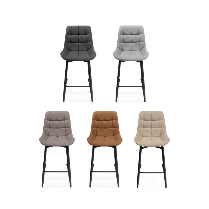 Полубарный стул Алст К крутящийся кирпичный / черный