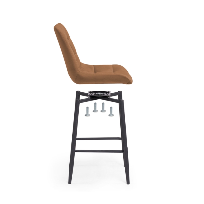 Полубарный стул Алст К крутящийся кирпичный / черный