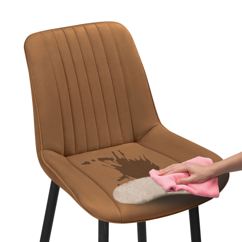 Полубарный стул Седа К кирпичный / черный