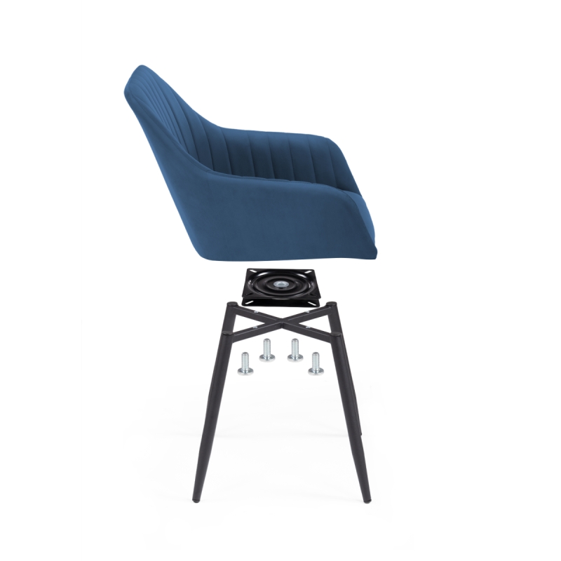 Кресло Слэм крутящееся синее / черное