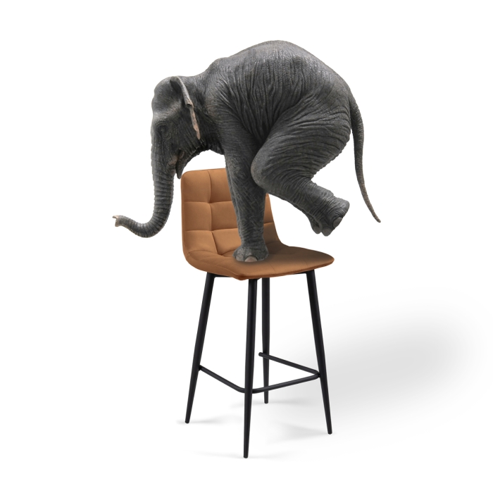 Полубарный стул Чилли К кирпичный / черный