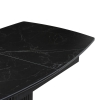 Керамический стол Фестер 160(205)х90х76 черный мрамор / черный