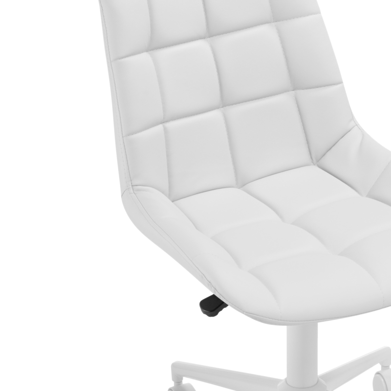 Компьютерное кресло Честер экокожа белая / белый