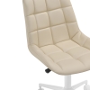 Компьютерное кресло Честер экокожа бежевая / белый