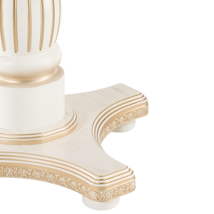 Деревянный стол Морнит 220(320)х110 слоновая кость / золото