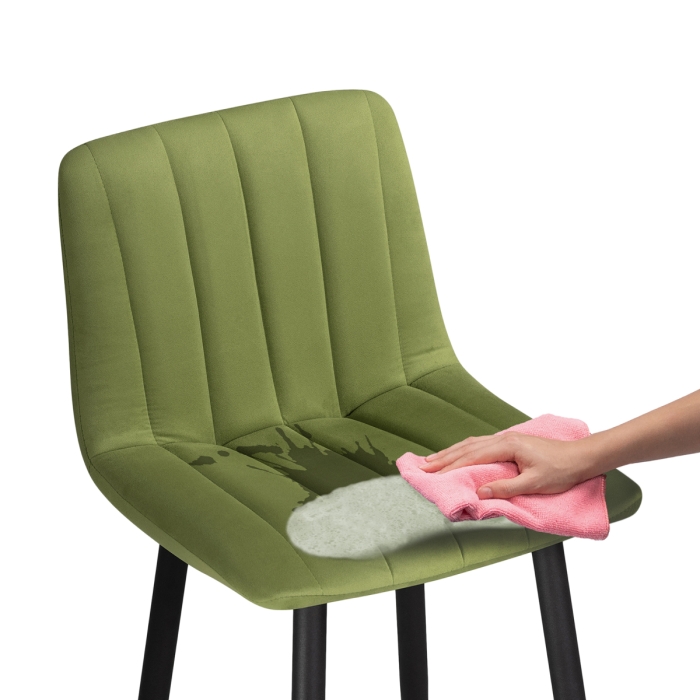 Полубарный стул Дани зеленый / черный