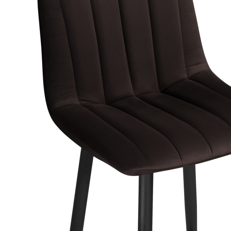 Полубарный стул Дани коричневый / черный