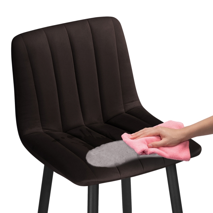 Полубарный стул Дани коричневый / черный