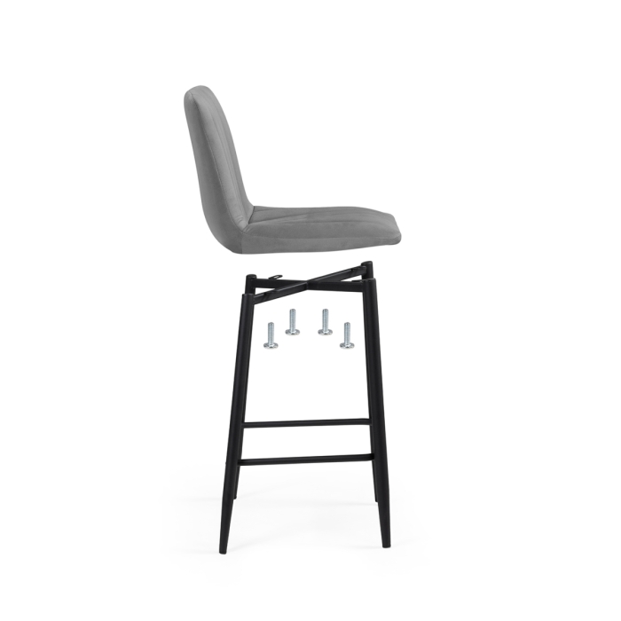 Полубарный стул Дани темно-серый / черный
