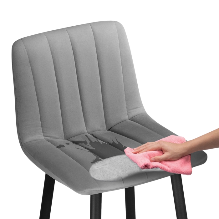 Полубарный стул Дани темно-серый / черный