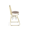 Стул на металлокаркасе Лирион бежевый велюр / золото