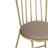 Стул на металлокаркасе Лирион бежевый велюр / золото
