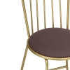 Стул на металлокаркасе Лирион какао велюр / золото