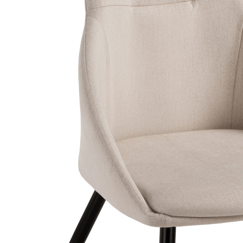 Стул на металлокаркасе Фусе бежевый / черный