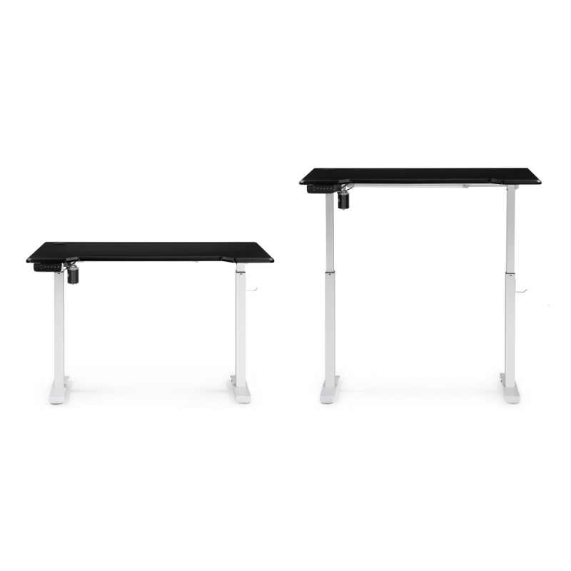 Компьютерный стол Маркос с механизмом подъема 120х75х75 черная шагрень / белый