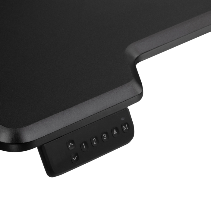 Компьютерный стол Маркос с механизмом подъема 140х80х75 черная шагрень / белый