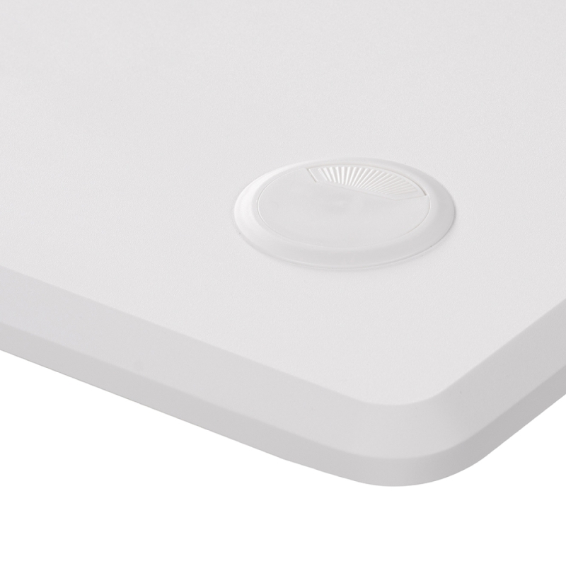 Компьютерный стол Маркос с механизмом подъема 140х80х75 белая шагрень / черный