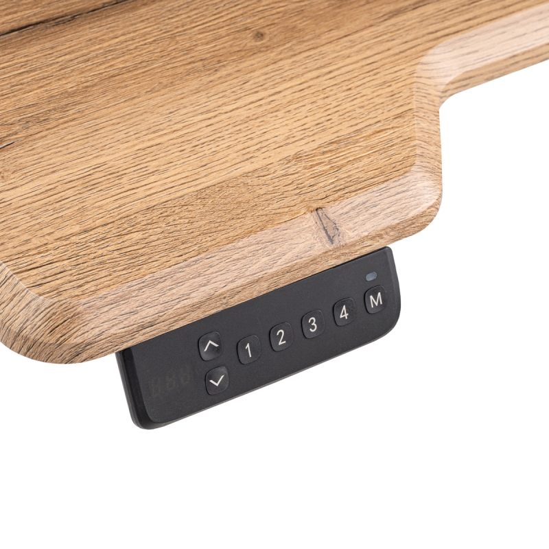 Компьютерный стол Маркос с механизмом подъема 140х80х75 дуб вотан / черный