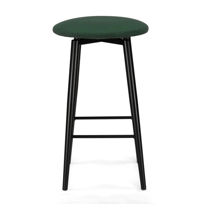 Полубарный стул Гангток крутящийся изумруд / черный матовый
