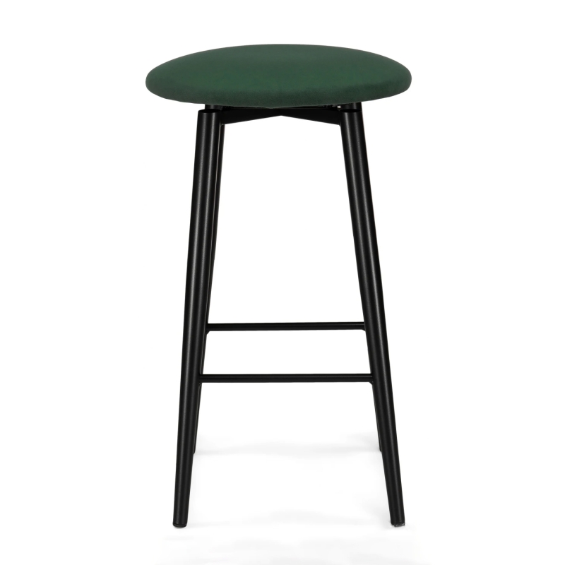 Полубарный стул Гангток крутящийся изумруд / черный матовый