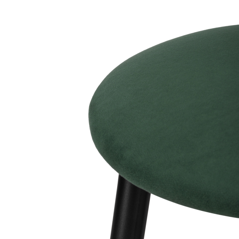 Полубарный стул Гангток крутящийся изумруд / черный матовый