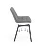 Стул на металлокаркасе Челси серый 02 / черный