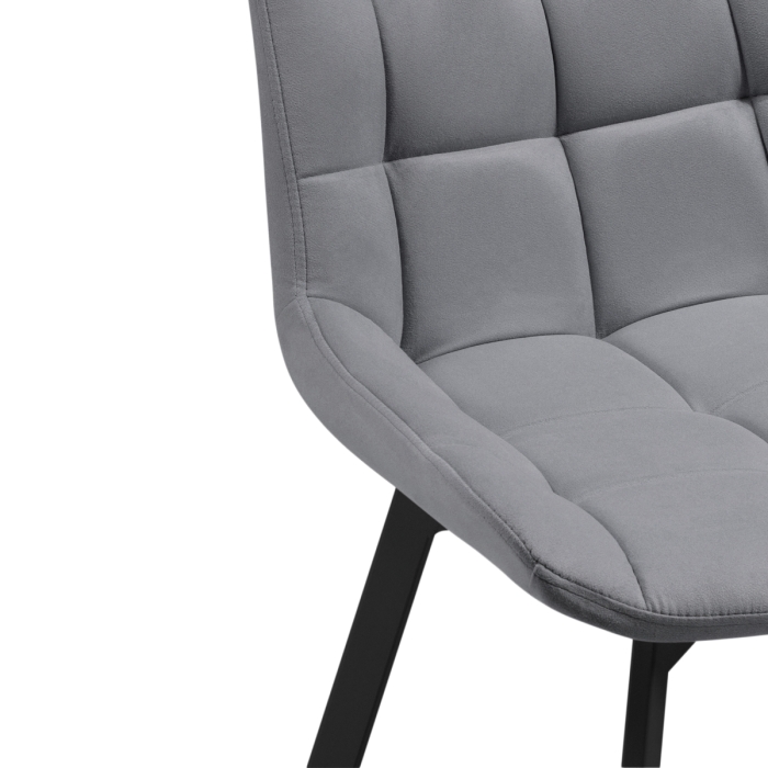 Стул на металлокаркасе Челси серый 02 / черный