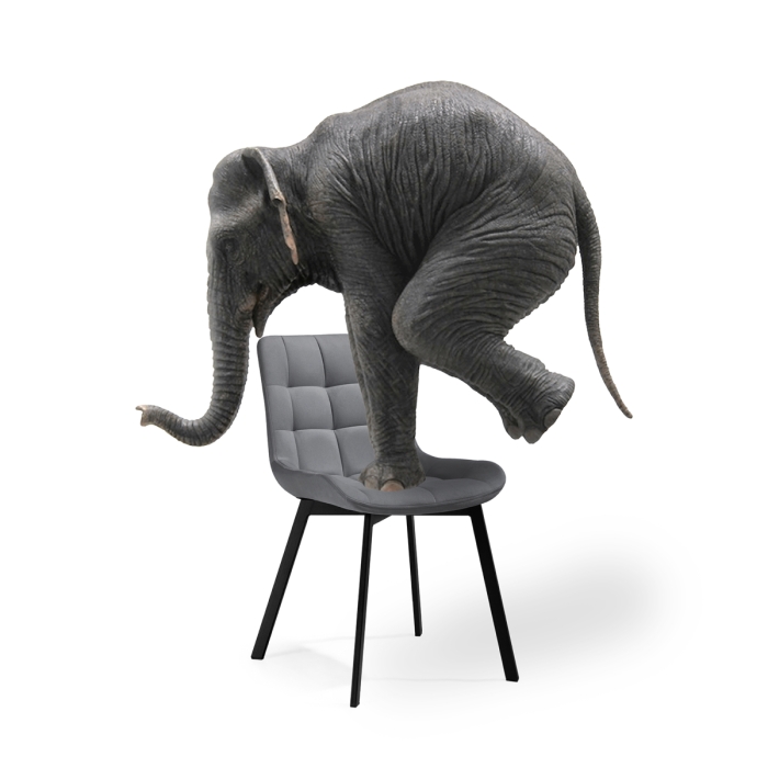 Стул на металлокаркасе Челси серый 02 / черный