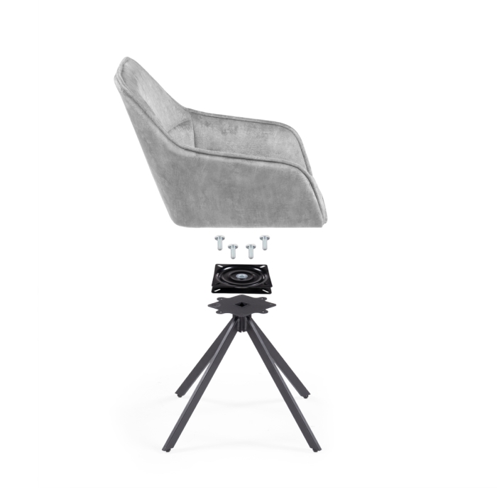 Кресло Дакота крутящееся серое / черное