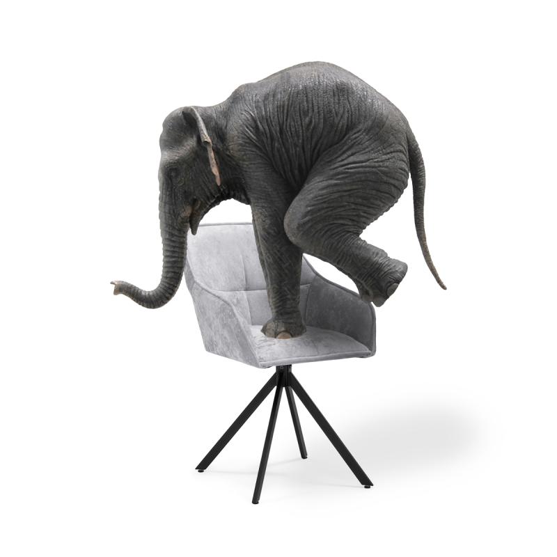 Кресло Дакота крутящееся серое / черное