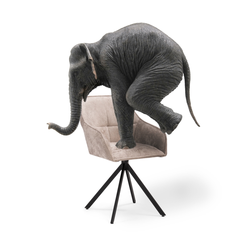 Кресло Дакота крутящееся бежевое / черное