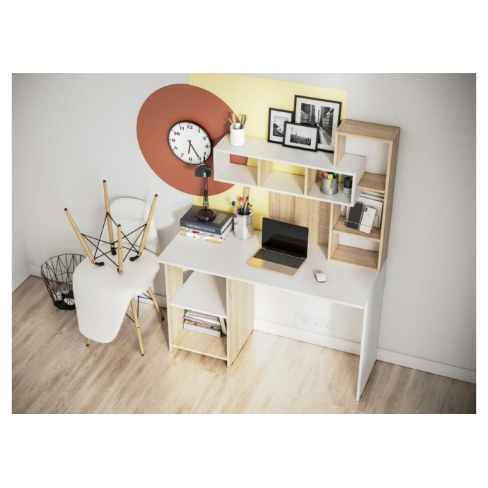 Письменный стол Эфес 120х50х55 дуб сонома / белый