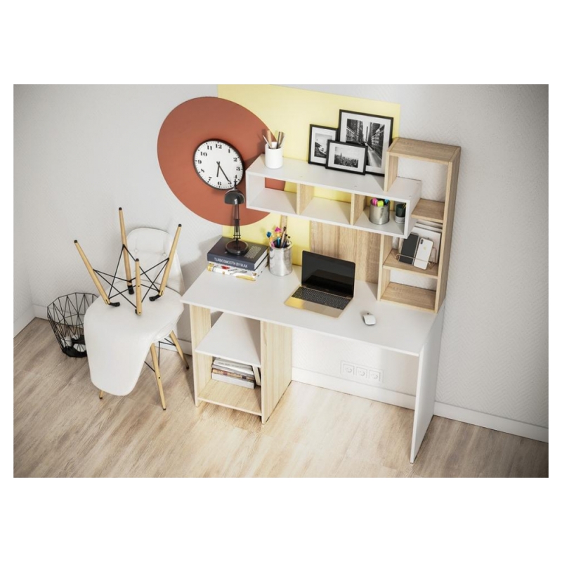 Письменный стол Эфес 120х50х55 дуб сонома / белый