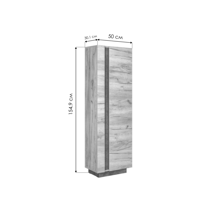 Шкаф Арчи 10.05 комбинированный дуб золотой craft / камень темный U3705