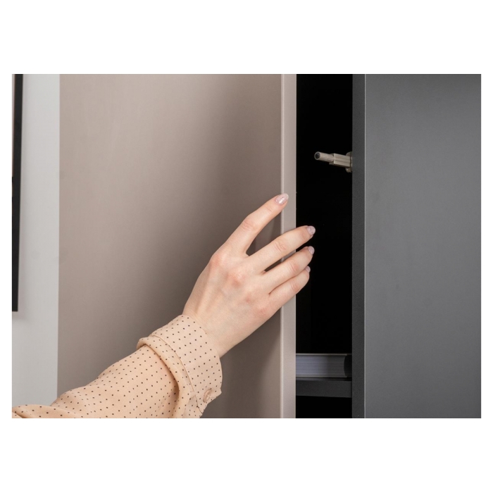 Шкаф Сейдиль антрацит / антрацит / веллюто капучино