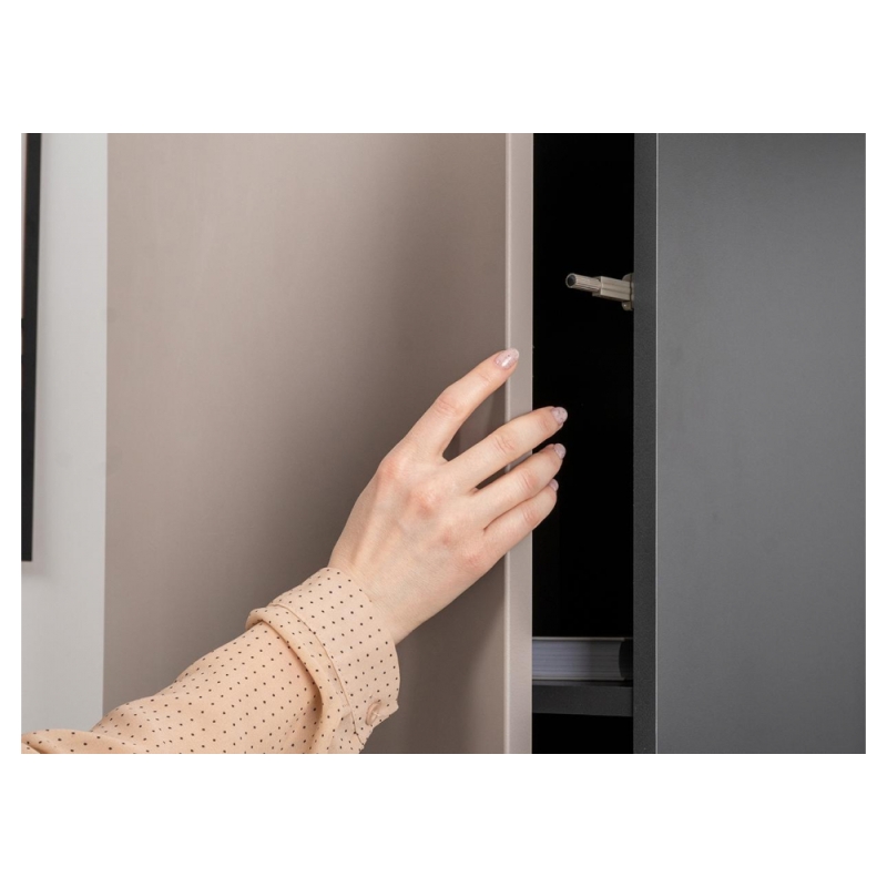 Шкаф Сейдиль антрацит / антрацит / веллюто капучино