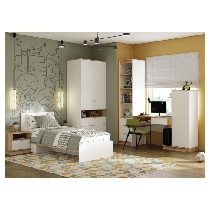 Письменный стол Джидда 1500 белый / дуб делано