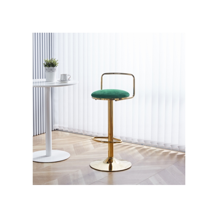 Полубарный стул Lusia green / gold