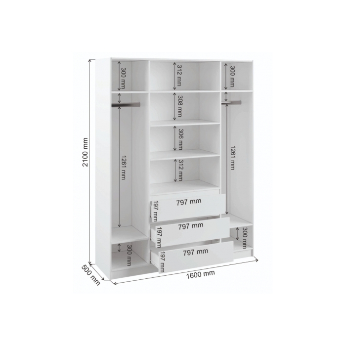 Шкаф Мадера ЛДСП графит новый