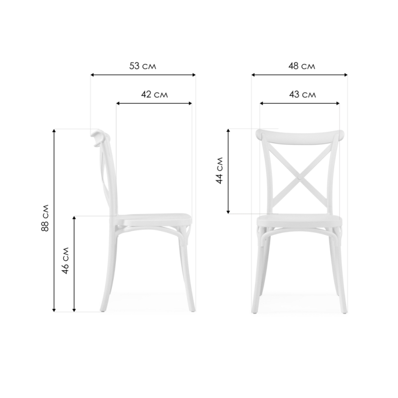 Пластиковый стул Venus white